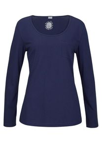 Petite Fleur, Damen Langarmshirt, Dunkelblau