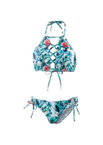 Maui Wowie, Damen Bikini, Türkis / Weiß