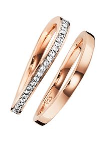 CAI Ca&iuml;, Damen Ring 'C1720R/90/93/50', Rosegold / Wei&szlig;