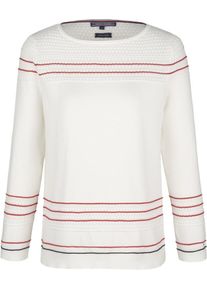 Tommy Hilfiger, Damen Pullover 'VALENTINA', Rot / Wei&szlig;