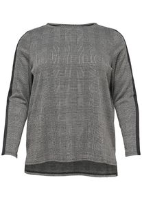 Only Carmakoma, Damen Sweatshirt, Grau / Schwarz