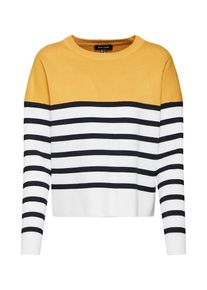 New Look, Damen Pullover, Navy / Goldgelb / Wei&szlig;
