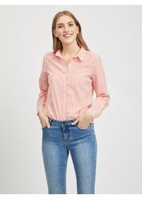 Vila, Damen Hemd, Pastellrot / Weiß