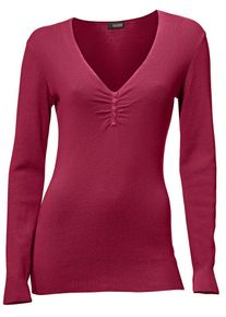 Heine, Damen Feinstrickpullover, Himbeer