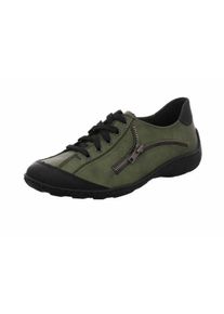 Rieker, Damen Schn&uuml;rschuhe, Oliv / Schwarz