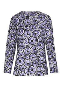 Jacques Britt, Damen Shirtbluse, Lila / Dunkellila / Schwarz / Weiß