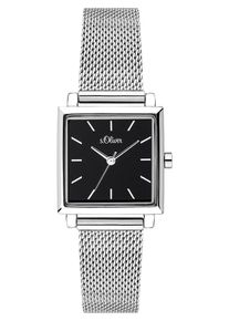 s.Oliver, Damen Uhr 'SO-3712-MQ', Schwarz / Silber