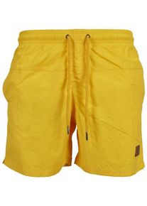 Urban Classics, Herren Badeshorts 'Block Swim Shorts', Gelb
