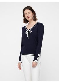 Véro Moda VERO MODA, Damen Bluse, Nachtblau / Weiß
