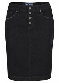 Arizona, Damen Jeansrock mit Knopfleiste, Schwarz