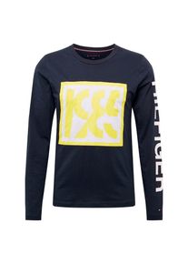 Tommy Hilfiger, Herren Shirt 'SLICE NUMERIC LONG SLEEVE', Navy / Gelb / Weiß