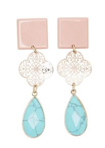 Heine, Damen Ohrschmuck, Hellblau / Rosa / Weiß