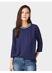 Tom Tailor Denim, Damen Tunikabluse, Dunkelblau