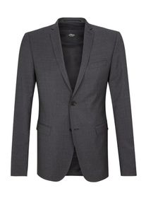 s.Oliver BLACK LABEL, Herren 'Cesano Slim' Schurwoll-Sakko, Anthrazit