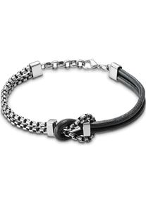 C-Collection, Herren Armband FA410-212, Schwarz / Silber
