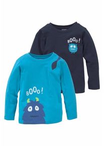 Arizona, Langarmshirt 'Monster', T&uuml;rkis / Nachtblau