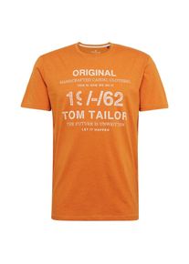 Tom Tailor, Herren T-Shirt, Orange / Weiß