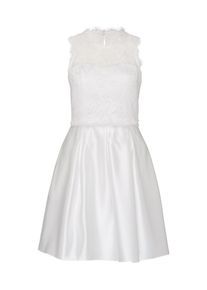 Laona, Damen Cocktailkleid mit Spitze, Wei&szlig;