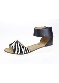 Gabor, Damen Sandalen, Schwarz / Wei&szlig;