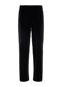 name it, Mädchen Verzierte Velours Hose, Schwarz