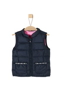 s.Oliver Junior, Mädchen Weste mit Rüschen und Herzchen, Nachtblau