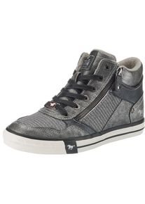 Mustang, Damen Sneakers High, Graphit / Silbergrau