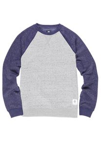 Element, Herren Sweatshirt 'Meridian Block Crew', Indigo / Hellgrau