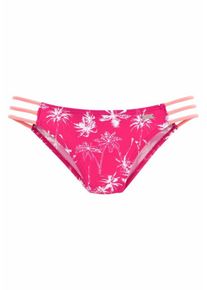 Venice Beach, Damen Bikini-Hose 'Tulum', Pink / Weiß