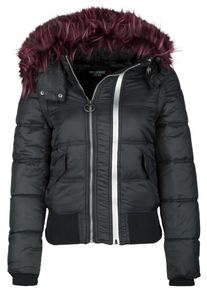 Dry Laundry Japan Dry Laundry, Damen Blouson mit abnehmbarer Kapuze, Schwarz