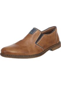 Rieker, Herren Slipper, Taubenblau / Cognac