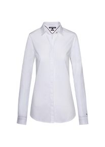 Tommy Hilfiger, Damen Bluse »NATALIE DOBBY SHIRT LS W2«, Weiß