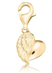 Engelsrufer, Damen Charms-Einhänger, 'Herzflügel, ERC-HEARTWING-G', Gold