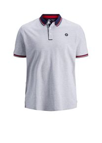 Jack & Jones JACK & JONES, Herren Poloshirt, Navy / Graumeliert / Feuerrot