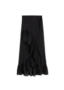 Mango, Damen Rock 'Sarong', Schwarz