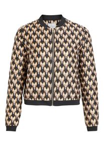 Vila, Damen Jacke, Beige / Hellbeige / Gold / Schwarz