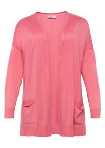 sheego Basic, Damen Cardigan, Koralle
