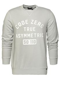 Code-Zero, Herren Sweatshirt 'Batten', Grau / Wei&szlig;