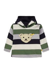 Steiff, Kapuzenpullover, Beige / Grau / Grasgr&uuml;n / Wei&szlig;