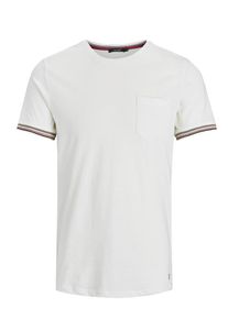 Jack & Jones JACK & JONES, Herren T-Shirt, Greige / Weinrot / Naturweiß