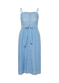 Pieces, Damen Kleid, Hellblau / Weiß
