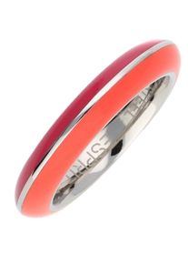 Esprit, Damen Ring Marin 68 Mix in zweifarbigem Design ESRG11564C, Lachs / Pink / Silber