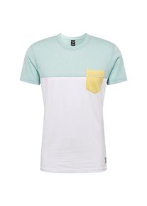 Iriedaily, Herren T-Shirt 'Block Pocket 2 Tee', Pastellgelb / Mint / Wei&szlig;