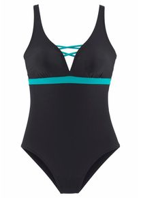 Lascana, Damen Badeanzug, T&uuml;rkis / Dunkelblau