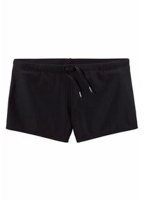 Bench, Herren Boxerbadehose mit Außenkordel, Schwarz
