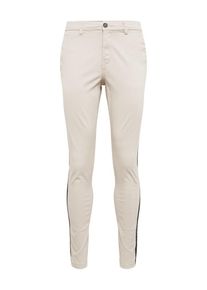 New Look, Herren Hose 'STONE SIDE STRIPE', Beige / Schwarz