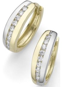 Firetti, Damen Paar Creolen, Gold / Silber