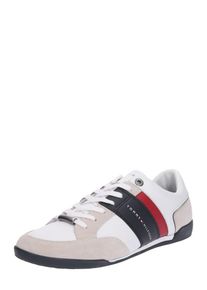 Tommy Hilfiger, Herren Sneaker Low, Beige / Navy / Hellrot / Wei&szlig;