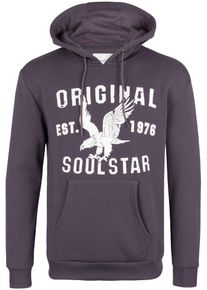 Soulstar, Herren Hoodie, Dunkelgrau / Wei&szlig;