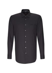 Seidensticker, Herren Hemd, Schwarz