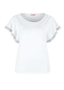 TRIANGLE, Damen Shirt mit Flügelärmeln, Weiß